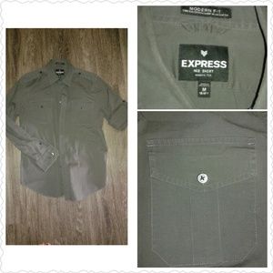 Mens modern fit button down